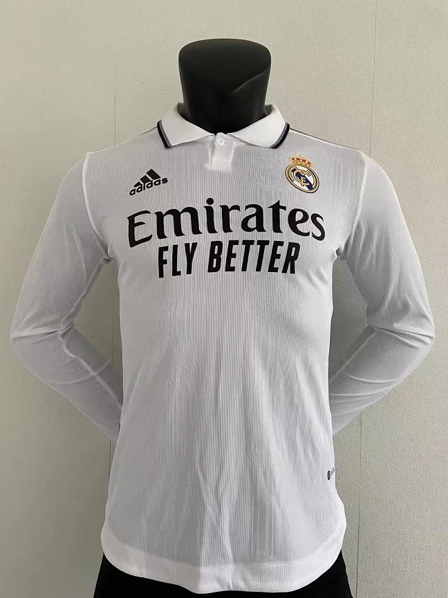 AAA Quality Real Madrid 22/23 Home Long Soccer Jersey(Player)